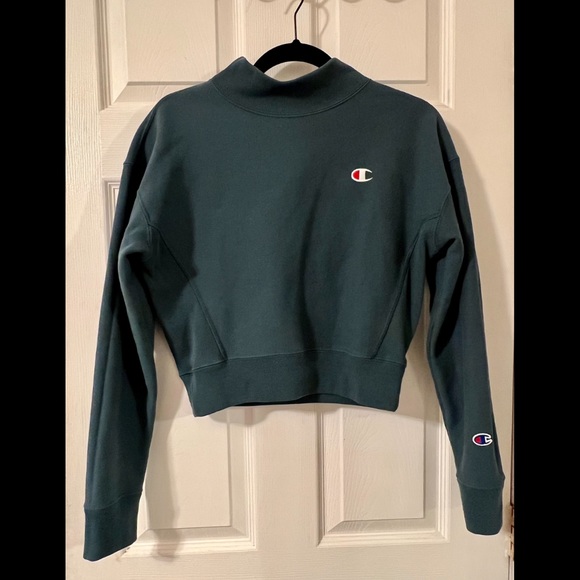 Champion Reverse Crop Mock Neck Sweatshir - Picture 4 of 5